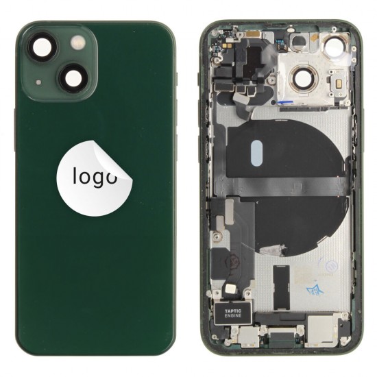 Rear cover incl. small parts (Pulled A) - Green, For iPhone 13 mini Rear cover incl. small parts (Pulled A) - Green, For iPhone 13 mini