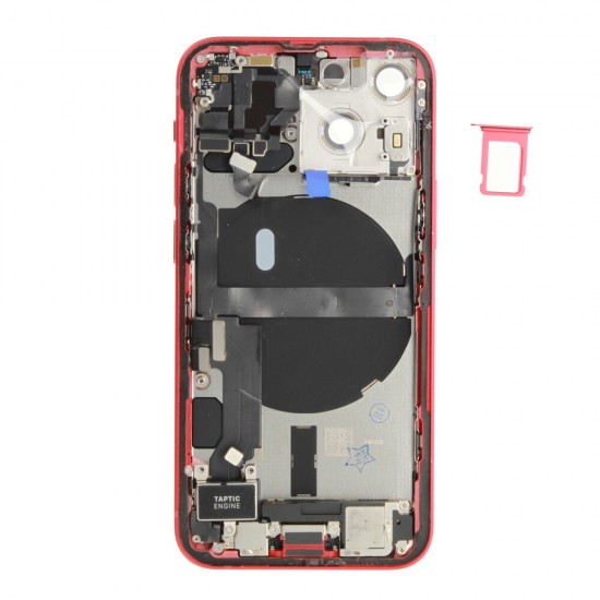 Rear cover incl. small parts (Pulled B) - Red, For iPhone 13 mini Rear cover incl. small parts (Pulled B) - Red, For iPhone 13 mini