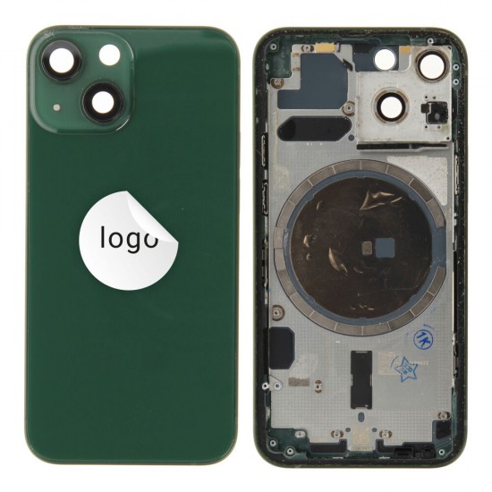 Rear cover excl. small parts (Pulled A) - Green, For iPhone 13 mini