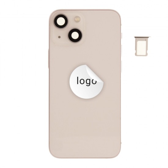 Rear cover incl. small parts (Pulled C) - Pink, For iPhone 13 mini
