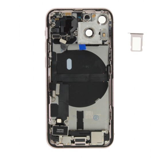 Rear cover incl. small parts (Pulled C) - Pink, For iPhone 13 mini