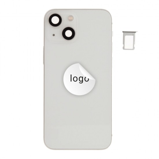 Rear cover incl. small parts (Pulled A) - White, For iPhone 13 mini Rear cover incl. small parts (Pulled A) - White, For iPhone 13 mini