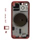 Rear cover excl. small parts (Pulled A) - Red, For iPhone 13 mini Rear cover excl. small parts (Pulled A) - Red, For iPhone 13 mini