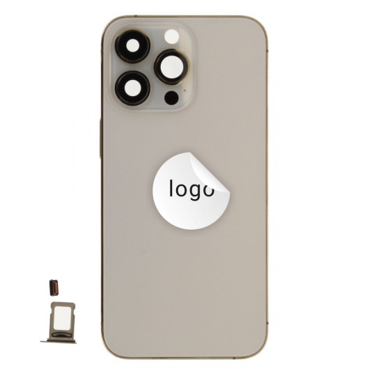 Rear cover excl. small parts (Pulled A) - Gold, For iPhone 13 Pro