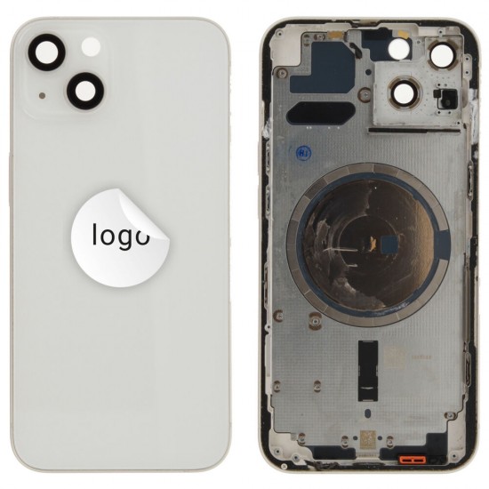 Rear cover excl. small parts (Pulled A) - Starlight, For iPhone 13