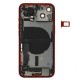 Rear cover incl. small parts (Pulled A) - Red, For iPhone 13