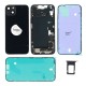 Rear cover incl. small parts (Pulled A) - Black, For iPhone 14 Plus