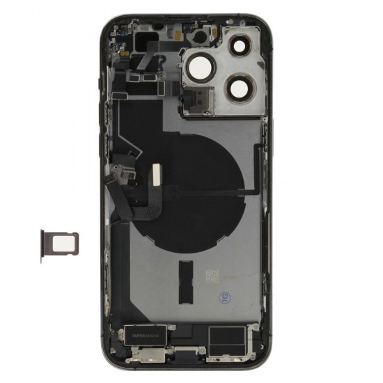 Rear cover incl. small parts (Pulled A) - Purple, For iPhone 14 Pro Max