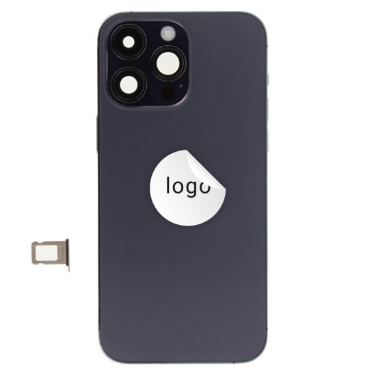Rear cover incl. small parts (Pulled A) - Purple, For iPhone 14 Pro Max