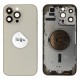 Rear cover excl. small parts (Pulled A) - Gold, For iPhone 14 Pro Max