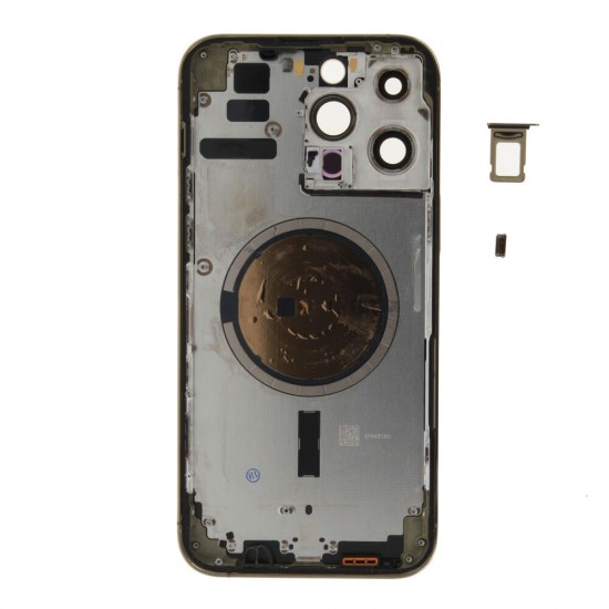 Rear cover excl. small parts (Pulled A) - Gold, For iPhone 14 Pro Max