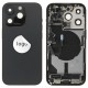 Rear cover incl. small parts (Pulled A) - Black, For iPhone 14 Pro Rear cover incl. small parts (Pulled A) - Black, For iPhone 14 Pro