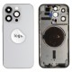 Rear cover excl. small parts (Pulled A) - Silver, For iPhone 14 Pro Rear cover excl. small parts (Pulled A) - Silver, For iPhone 14 Pro