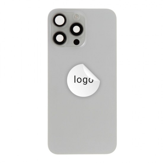Back glass (Pulled B) - White, For iPhone 15 Pro Max