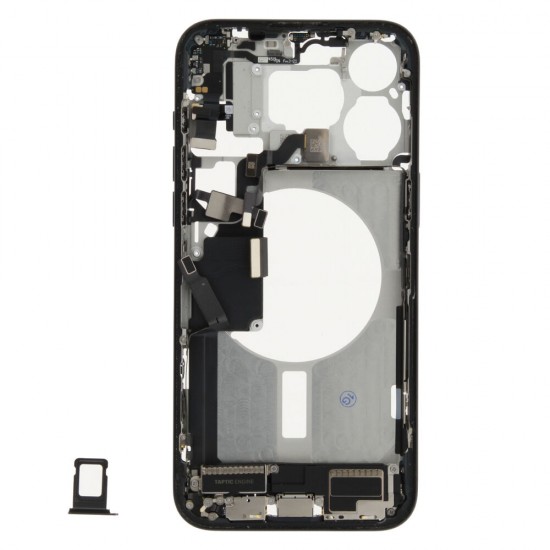 Middle frame incl. small parts (Pulled B) - Blue, For iPhone 15 Pro Max Middle frame incl. small parts (Pulled B) - Blue, For iPhone 15 Pro Max