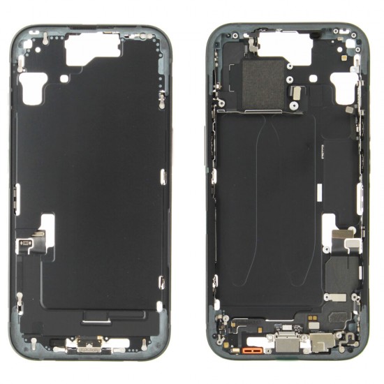 Middle frame incl. battery (Original) - Black, Apple iPhone 15