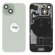 Rear cover incl. small parts (Pulled B) - Green, For iPhone 15 Rear cover incl. small parts (Pulled B) - Green, For iPhone 15