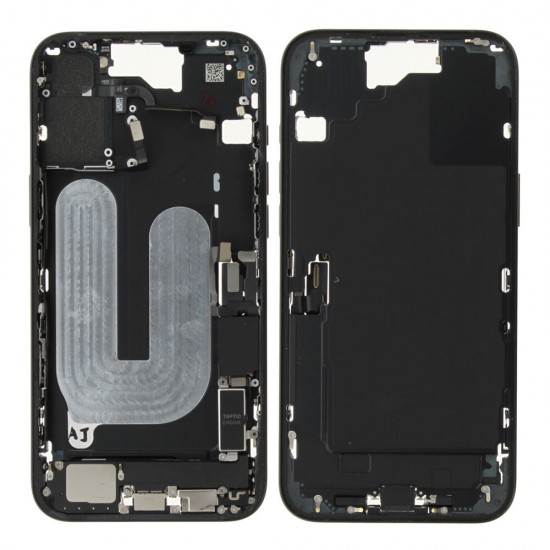Rear cover incl. small parts (Pulled A) - Black, For iPhone 16 Plus Rear cover incl. small parts (Pulled A) - Black, For iPhone 16 Plus