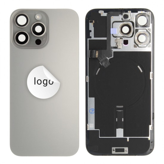 Back glass (Pulled A) - Grey, For iPhone 16 Pro Max