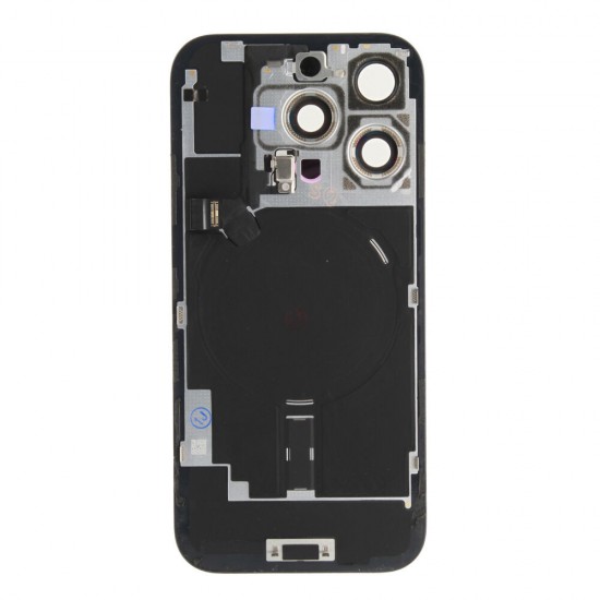 Back glass (Pulled B) - Black, For iPhone 16 Pro