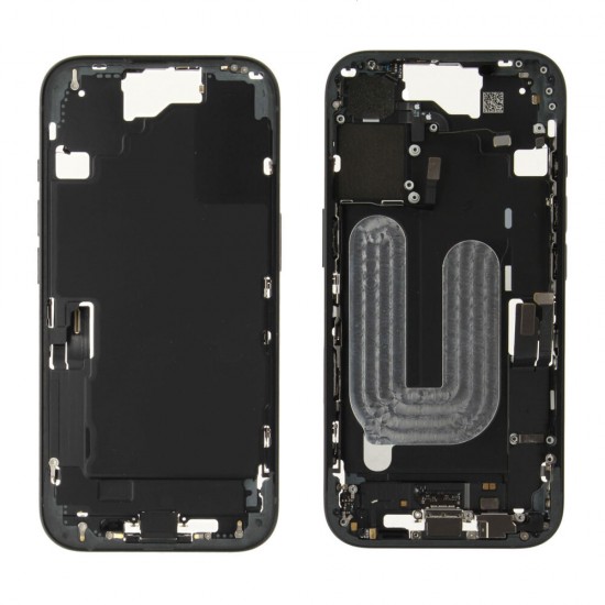Middle frame incl. battery (Original) - Black, Apple iPhone 16 Middle frame incl. battery (Original) - Black, Apple iPhone 16