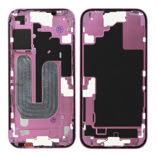 Rear cover excl. small parts (Pulled A) - Pink, For iPhone 16 Rear cover excl. small parts (Pulled A) - Pink, For iPhone 16
