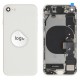 Rear cover incl. small parts (Pulled C) - White, For iPhone SE (2022)