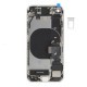 Rear cover incl. small parts (Pulled C) - White, For iPhone SE (2022)