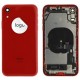 Rear cover incl. small parts (Pulled C) - Red, For iPhone XR