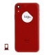Rear cover incl. small parts (Pulled C) - Red, For iPhone XR