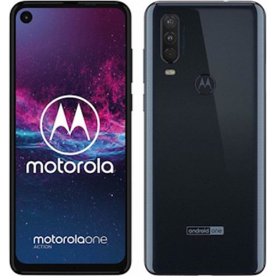 Rear cover (Original) - Denim Blue, Motorola One Action