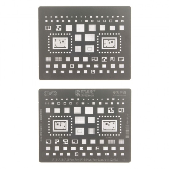 Amaoe High quality Chip BGA Reballing Stencil iPhone 16 series