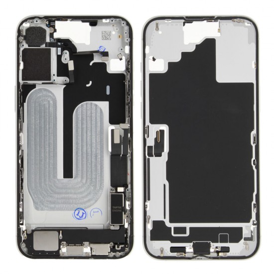 Rear cover incl. small parts (Pulled A) - White, For iPhone 16 Plus Rear cover incl. small parts (Pulled A) - White, For iPhone 16 Plus