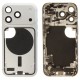 Middle frame incl. small parts (Pulled A)  - Silver, For iPhone 17 Pro