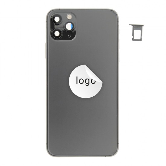 Rear cover incl. small parts (Pulled B) - Space Grey, For iPhone 11 Pro Max