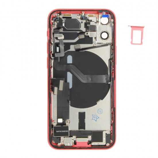 Rear cover incl. small parts (Pulled C) - Red, For iPhone 12 mini Rear cover incl. small parts (Pulled C) - Red, For iPhone 12 mini