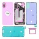 Rear cover incl. small parts (Pulled B) - Pink, For iPhone 16 Plus
