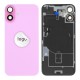 Rear cover incl. small parts (Pulled B) - Pink, For iPhone 16 Plus