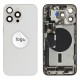 Rear cover incl. small parts (Pulled C) - White, For iPhone 15 Pro Max
