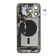 Rear cover incl. small parts (Pulled C) - White, For iPhone 15 Pro Max