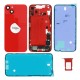 Rear cover incl. small parts (Pulled C) - Red, For iPhone 14 Plus