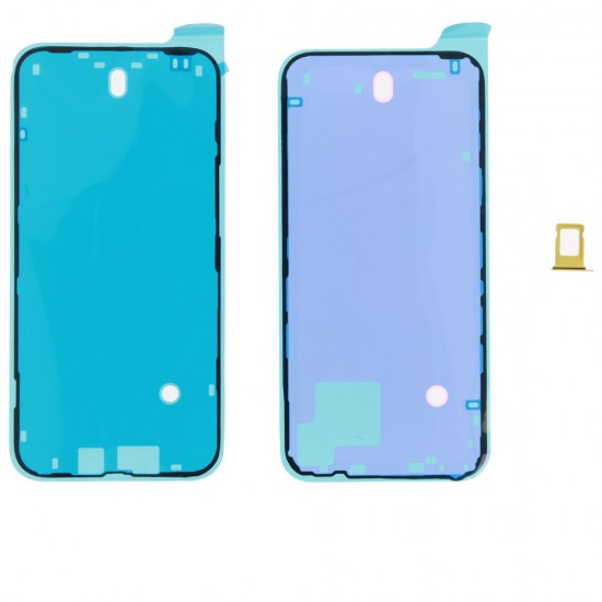 Rear cover incl. small parts (Pulled B) - Yellow, For iPhone 14 Plus