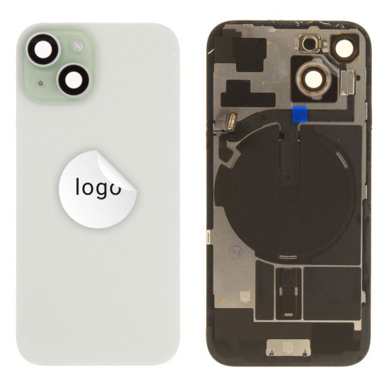 Back glass (Pulled C) - Green, For iPhone 15 Back glass (Pulled C) - Green, For iPhone 15
