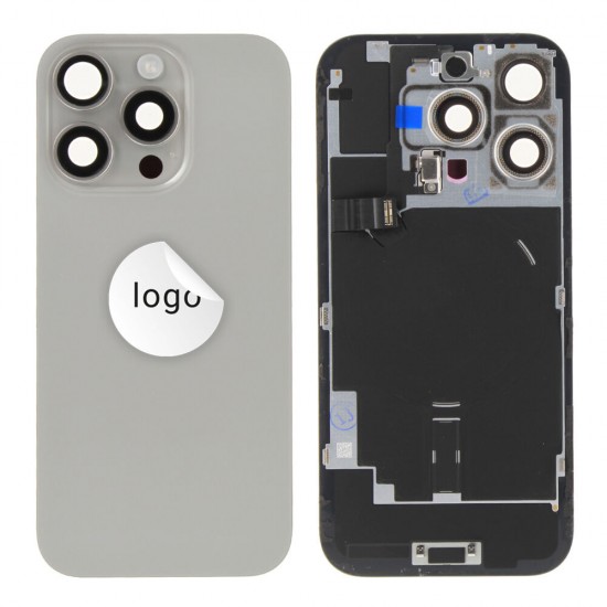 Rear cover incl. small parts (Pulled B) - Grey, For iPhone 16 Pro Rear cover incl. small parts (Pulled B) - Grey, For iPhone 16 Pro