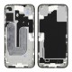 Rear cover excl. small parts (Pulled A) - White, For iPhone 16 Plus