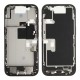 Middle frame incl. small parts (Pulled B)  - Black, For iPhone 16 Pro