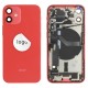 Rear cover incl. small parts (Pulled A) - Red, For iPhone 12 mini