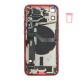 Rear cover incl. small parts (Pulled A) - Red, For iPhone 12 mini