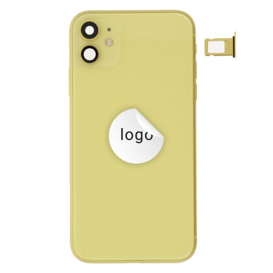 Rear cover incl. small parts (Pulled C) - Yellow, For iPhone 11