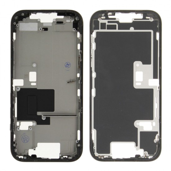 Rear cover excl. small parts (Pulled A) - Black, For iPhone 16 Pro